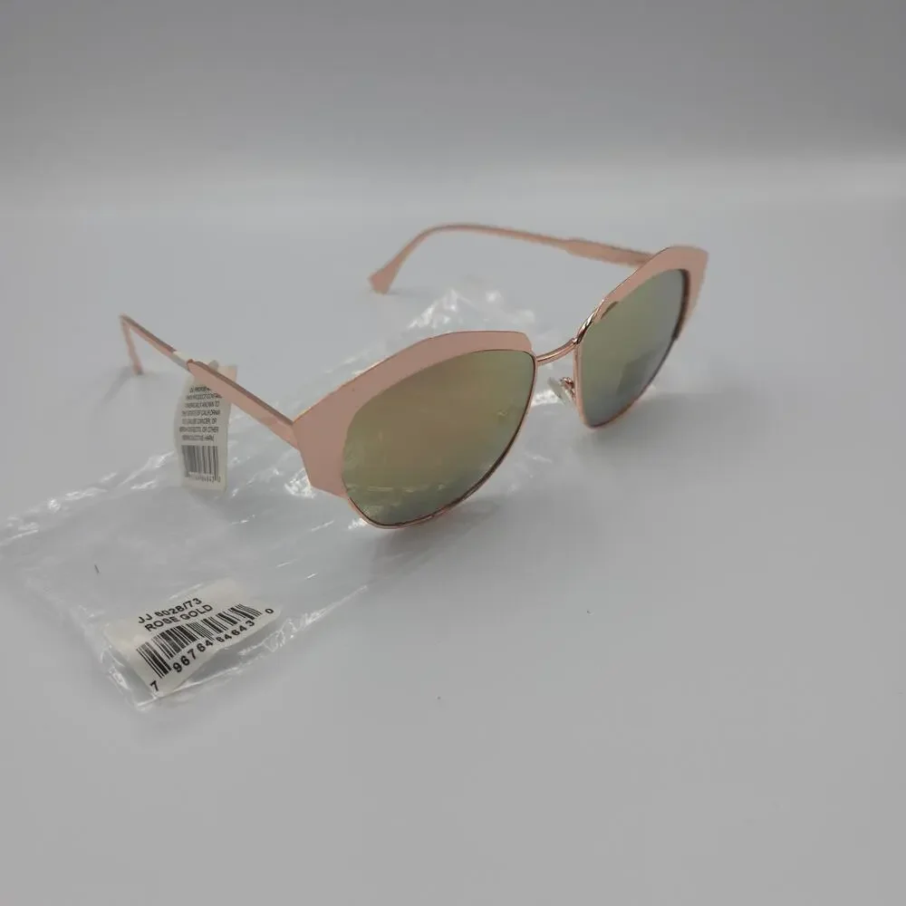 Joe’s Jeans Women's Rose Gold Browline Geometric Cat Eye Sunglasses